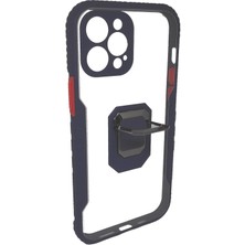 Miscase Iphone Standlı Korumalı Mıknatıslı Mola Telefon Kılıfı Lacivert-Iphone 11