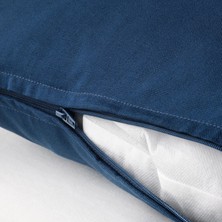 Ikea Gurlı Kırlent Kılıfı - 50X50 cm - Koyu Mavi