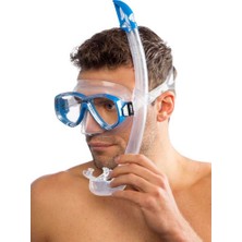 Cressi Perla-Mexico Maske Şnorkel Seti Şeffaf- Koyu Mavi