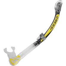Cressi Alpha Ultra Dry Yetişkin Şnorkel Clear-Black-Yellow