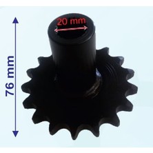 Mondial Atv Kanuni Uyumlu Ön Dişli 530-17T Iç 20 mm Uzunluk 75,5 mm Tm Öm-Erpilsan Elektronik