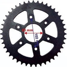 Mondial Arka Dişli 520-43T Iç 63 mm 6 Delikli Bajaj Dominar 400 Uyumlu - Ktm Duke 390 Uyumlu Öm-Erpilsan