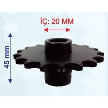 Mondial Atv Kanuni Uyumlu Ön Dişli 520-17T Iç 20 mm Uzunluk 45 mm M Öm-Erpilsan Elektronik