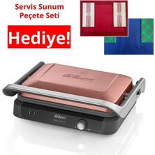 Arzum 6+ Tost Makinesi AR2039 Gün Batımı Tostçu Delux 1800 W 478GSERI 220 - 240 V Çift Yönlü 5 Kademeli S