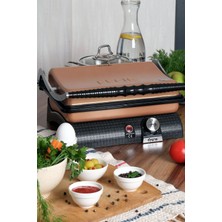 Mediterian Metalik Döküm Tost Makinesi Bakır   C / F 50 Hz / 60 Hz 5 Kademeli 22