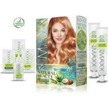 Maxx Deluxe 2 Paket Natural Beauty Amonyaksız Saç Boyası 8.73 Altın Karamel