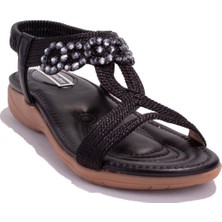 Dagoster DZA07-74172497CN Siyah Günlük Ortopedik Kadın Sandalet