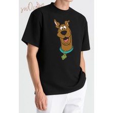 Swozz Scooby Doo Baskılı  Unisex Oversize Tshirt