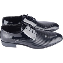 Cengiz İnler Erkek Rugan Bağcıklı Lazerli Ayakkabı 601