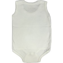 Outdoor One Bebek 5 Adet Çıtçıtlı Badi Bisiklet Yaka Sıfır Kol Beyaz Pamuklu 5'li Zıbın