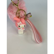 Pink My Melody Ponponlu Anahtarlık Pembe