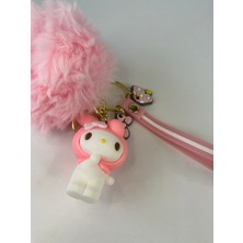 Pink My Melody Ponponlu Anahtarlık Pembe