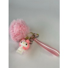 Pink My Melody Ponponlu Anahtarlık Pembe