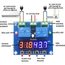 Yate10 M452-12V 10A Sıcaklık ve Nem Kontrol Cihazı