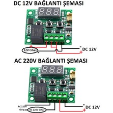 Yate10 W1209 12V 10A Hassas Termostat