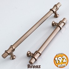 Badem10 Arsin Bronz Metal Kulp 192 Mm-19.2 cm Mobilya Çekmece Dolap Kapak Mutfak Dolabı Kulpları Kulbu Kulpu