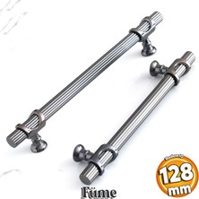 Badem10 Arsin Füme Metal Kulp 128 Mm-12.8 cm Mobilya Çekmece Dolap Kapak Mutfak Dolabı Kulpları Kulbu Kulpu