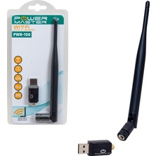 Powermaster PWR-150 150 Mbps 7601 Işlemcili USB Kablosuz Antenli Wifi Adaptör Cdli