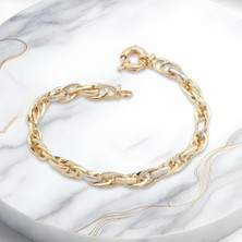 Takıhan Altın Model 925 Ayar Gümüş Hallow Bileklik