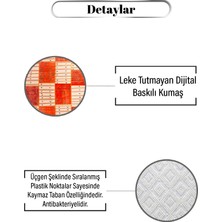 Marka Dekor Parçalı Iskandinav Desen Dijital Baskılı Kaymaz Zenit Halı