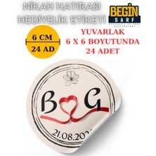 Begin Sarf 3 cm 4 cm 5 cm 6 cm Nikah Hatırası Etiketi Kendinden Yapışkanlı Kişiye Özel Yuvarlak 003