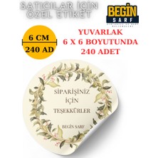 Begin Sarf 3 cm 4 cm 5 cm 6 cm Satıcılara Firmalara Özel Kendinden Yapışkanlı Etiket Yuvarlak 004