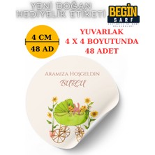 Begin Sarf 3 cm 4 cm 5cm 6 cm Yeni Doğan Bebek Hediyelik Etiketi Isim Tarih Yazılabilir Yuvarlak Etiket 012