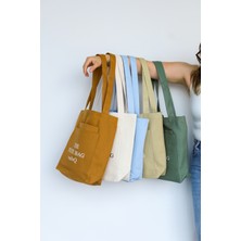 Velvq 2 (Iki) Cepli Kanvas Gabardin Omuz Çantası Bez Çanta Plaj ve Gündelik Kullanım .the Tote Bag