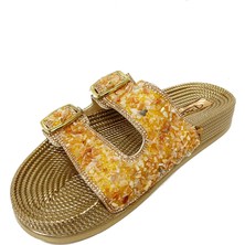 Pienn 20057-001 Anatomik Fashion Taşlı  Kadın Terlik
