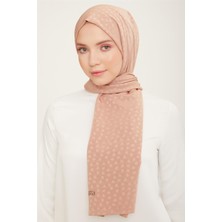 Armine Trend Capri Şal Kalp Detaylı Jakarlı Kaymaz