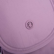 Nas Bag Kadın Water Proof Ultra Hafif Çift Gözlü Orta Boy Sırt Çantası Mor