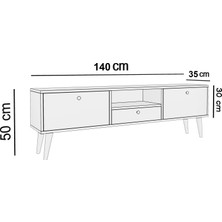 Ankara Mobilya Penta Ceviz 140 Cm Tv Sehpası