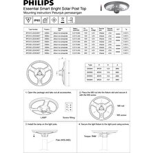Philips Sokak Lambası, Direk Üstü Lamba, Güneş Enerji Pili, Philips Essential Smartbright BPC010 LED20/MCT Solar Direk Üstü