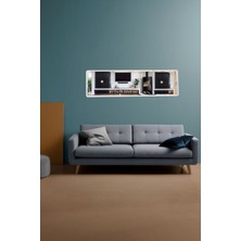 Olcay Aksesuar Yatay 150X43 cm Hol Konsol Dresuar  Antre Koridor Aynası Salon Banyo Wc Aynası