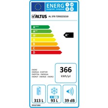 Altus Al 370 Ne F Enerji Sınıfı 406 lt No Frost Buzdolabı