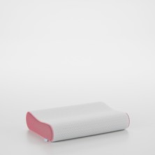 FOM Mini Flex Visco Çocuk Ve Seyahat Uyku Yastık, Ortopedik, 50 X 30 X 11/9, Pembe