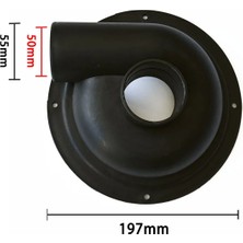 Bright1 Siklon Kapaklı Elektrikli Süpürge Toz Toplayıcı Siklon Filtreli Vakumlu Toz Ayırıcı (Siyah Kapak-Dirseksiz) (Yurt Dışından)
