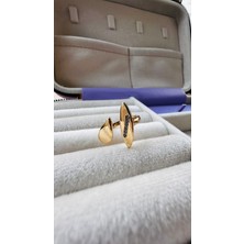Queen Accessory Çelik Damla Detay Yüzük
