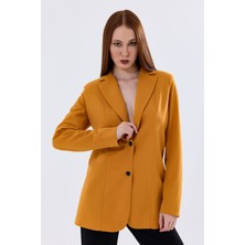 Sense Astarlı  Düğmeli Scuba Krep Ceket | CKT35446