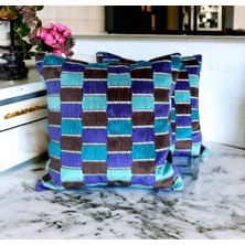 The Boho Home Decor Kadife Yol - Dekoratif Kırlent Kılıfı