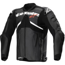 Alpinestars  Atem V5 Korumalı Deri Motosiklet Montu Siyah / Beyaz