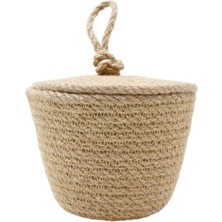 Kapaklı Hasır Mini Sepet