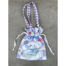 Attach Cinnamoroll Kawaii Büzgülü Bez Çanta