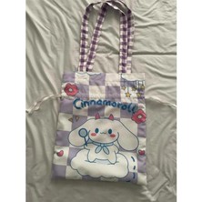 Attach Cinnamoroll Kawaii Büzgülü Bez Çanta