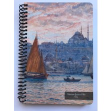 Colornote Papirüs Tuval, Çizgili Defter, Spiralli, Sert Kapaklı (Ön Kapak Görseli; Haliç- Tristam James Ellis) 16 x 23 Cm, 100 Yaprak