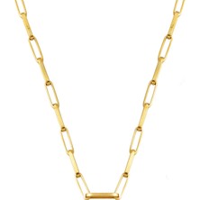 Bilezikci 14 Ayar Ataç Altın Zincir Kolye (4 mm Enli) 50 Cm.
