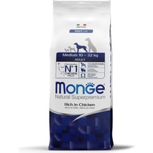 Monge Dog Daily Line Medium Tavuklu Orta Irk Yetişkin Köpek Maması 12 kg