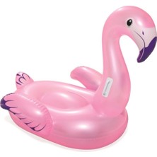 Mediterian Pembe Flamingo Binici Şişme Flamingo Binici Bot Deniz Flamingo Binici Havuz Flamingo Şişme 127X127