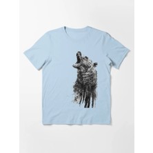 Otuz5 Pus Ayı Baskılı Bisiklet Yaka T-Shirt