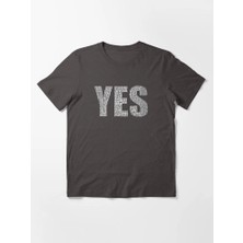 Otuz5 Yes Baskılı Bisiklet Yaka T-Shirt